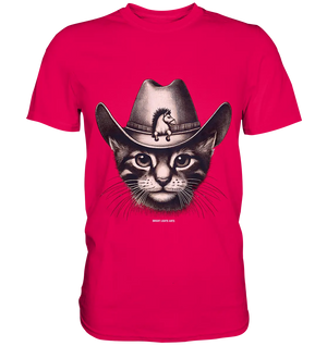 Katzen-Cowboy – Western trifft auf flauschige Eleganz - Premium Shirt Bright Lights Arts
