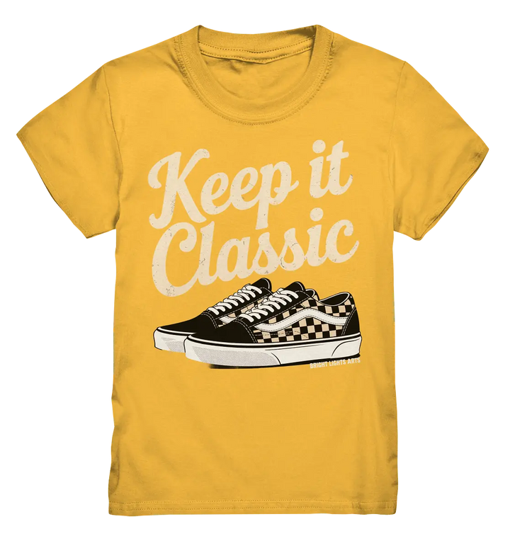 Keep It Classic – Retro - Design mit kultigen Sneakern - Kids Premium Shirt - Bright Lights Arts