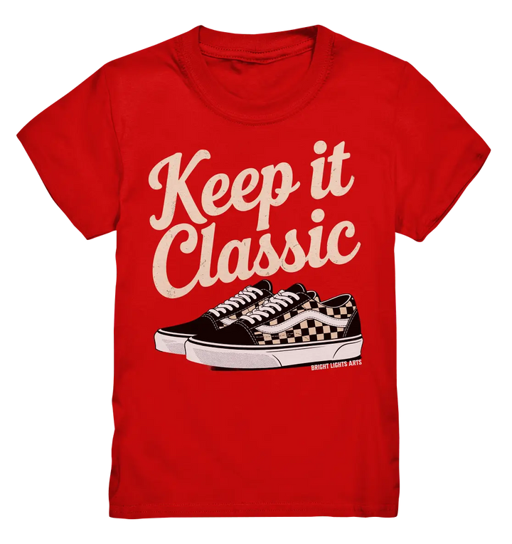 Keep It Classic – Retro - Design mit kultigen Sneakern - Kids Premium Shirt - Bright Lights Arts