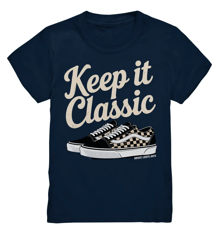 Keep It Classic – Retro - Design mit kultigen Sneakern - Kids Premium Shirt - Bright Lights Arts