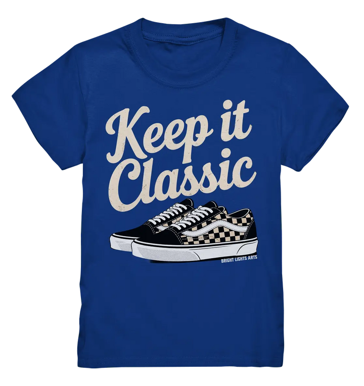 Keep It Classic – Retro - Design mit kultigen Sneakern - Kids Premium Shirt - Bright Lights Arts