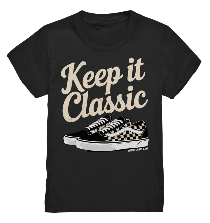 Keep It Classic – Retro - Design mit kultigen Sneakern - Kids Premium Shirt - Bright Lights Arts