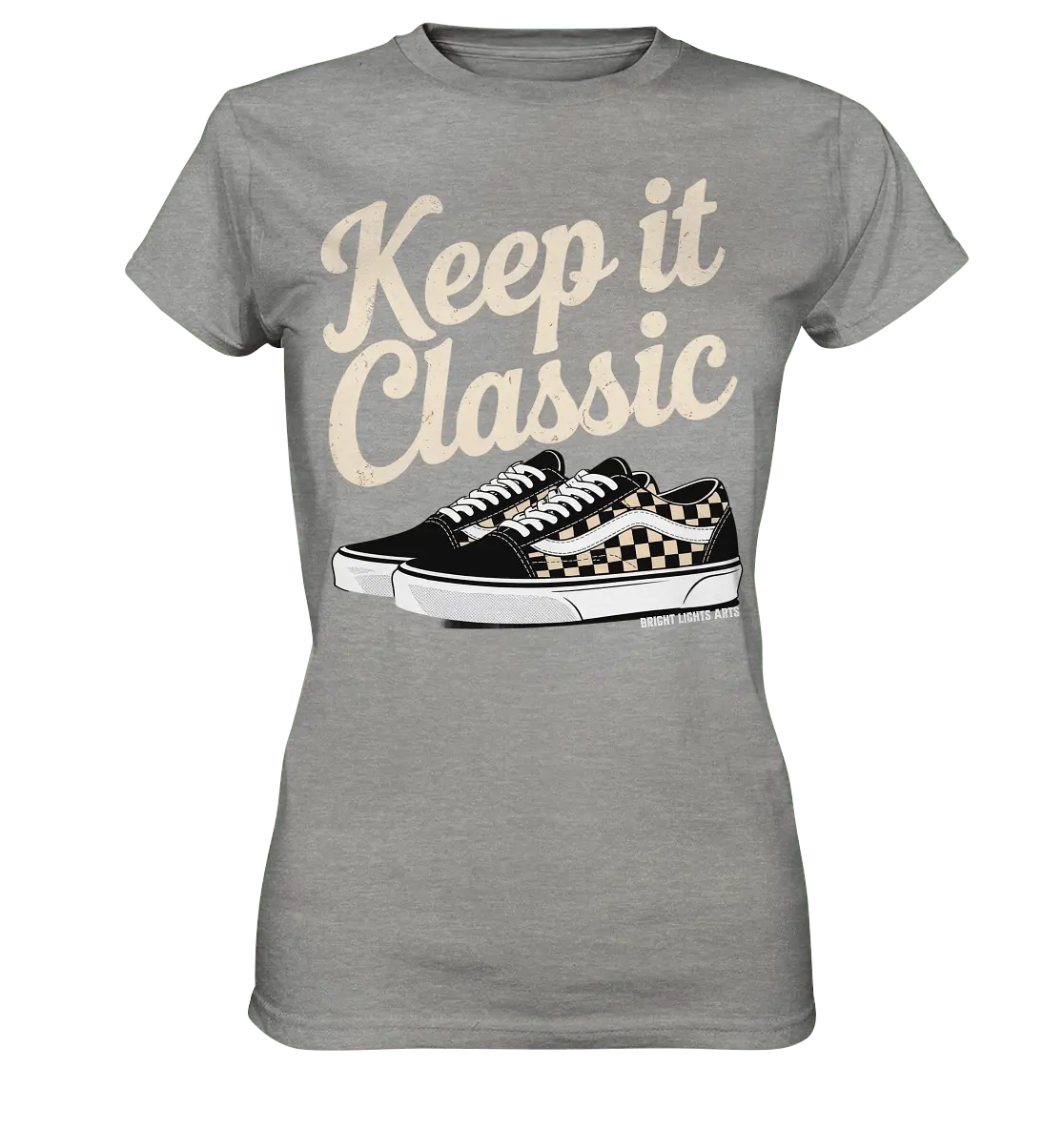 Keep It Classic – Retro - Design mit kultigen Sneakern - Ladies Premium Shirt - Bright Lights Arts