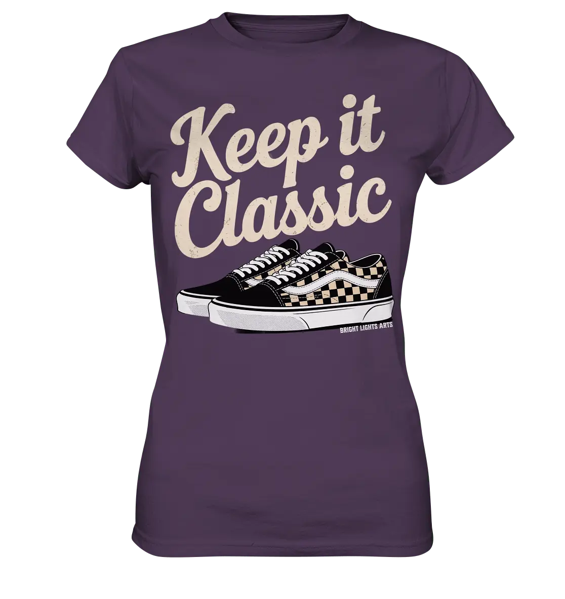 Keep It Classic – Retro - Design mit kultigen Sneakern - Ladies Premium Shirt - Bright Lights Arts