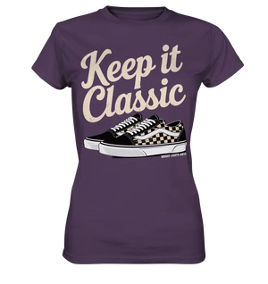Keep It Classic – Retro - Design mit kultigen Sneakern - Ladies Premium Shirt - Bright Lights Arts