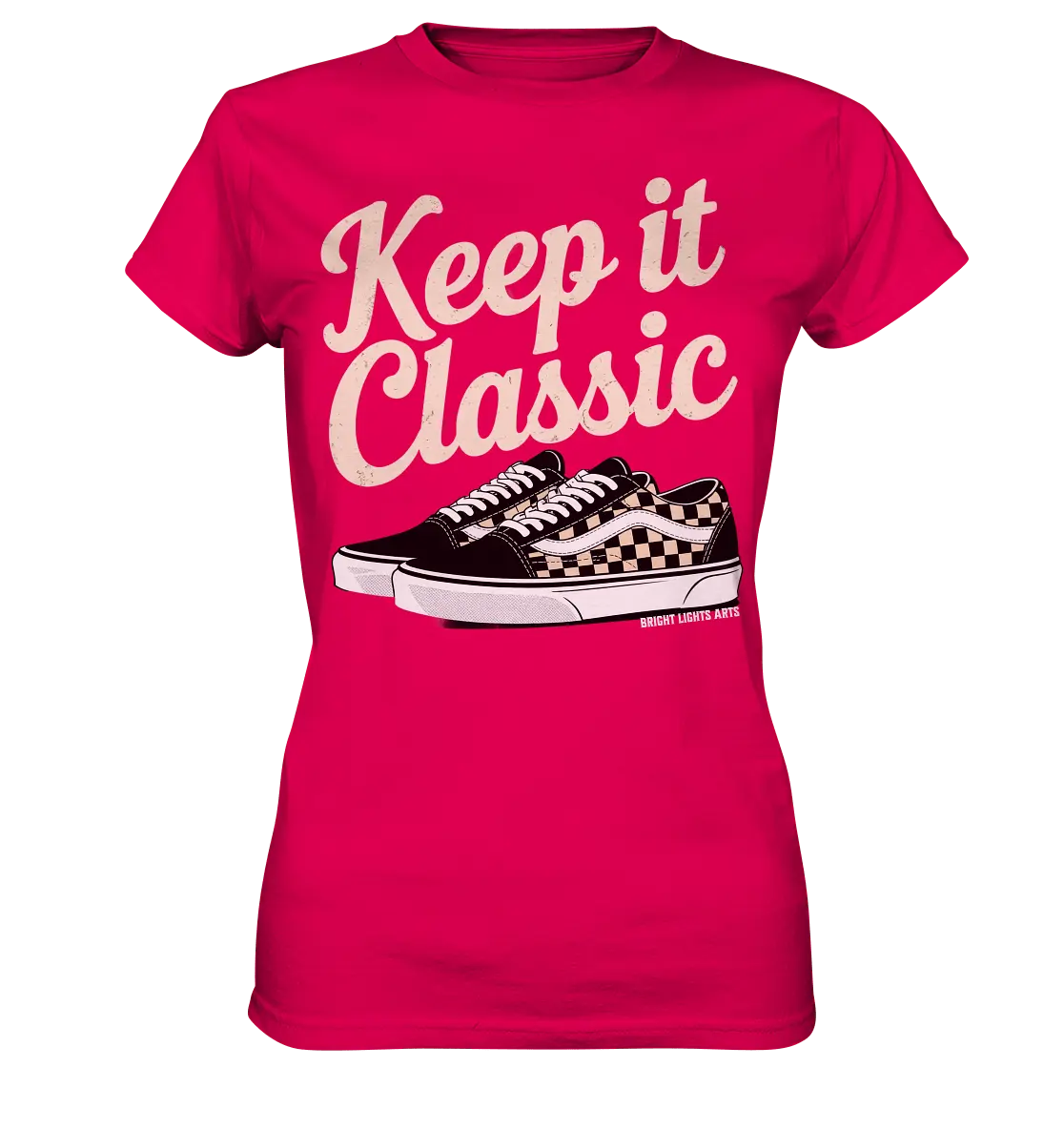 Keep It Classic – Retro - Design mit kultigen Sneakern - Ladies Premium Shirt - Bright Lights Arts
