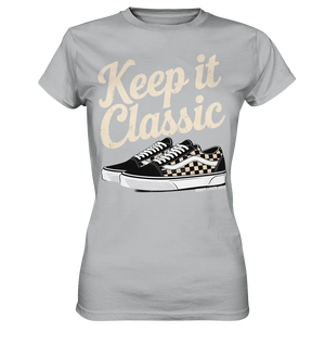 Keep It Classic – Retro - Design mit kultigen Sneakern - Ladies Premium Shirt - Bright Lights Arts