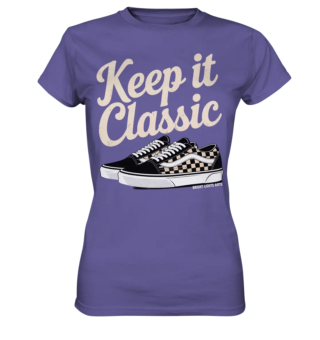 Keep It Classic – Retro - Design mit kultigen Sneakern - Ladies Premium Shirt - Bright Lights Arts