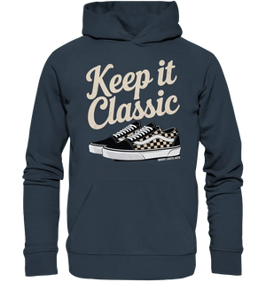 Keep It Classic – Retro - Design mit kultigen Sneakern - Organic Hoodie - Bright Lights Arts