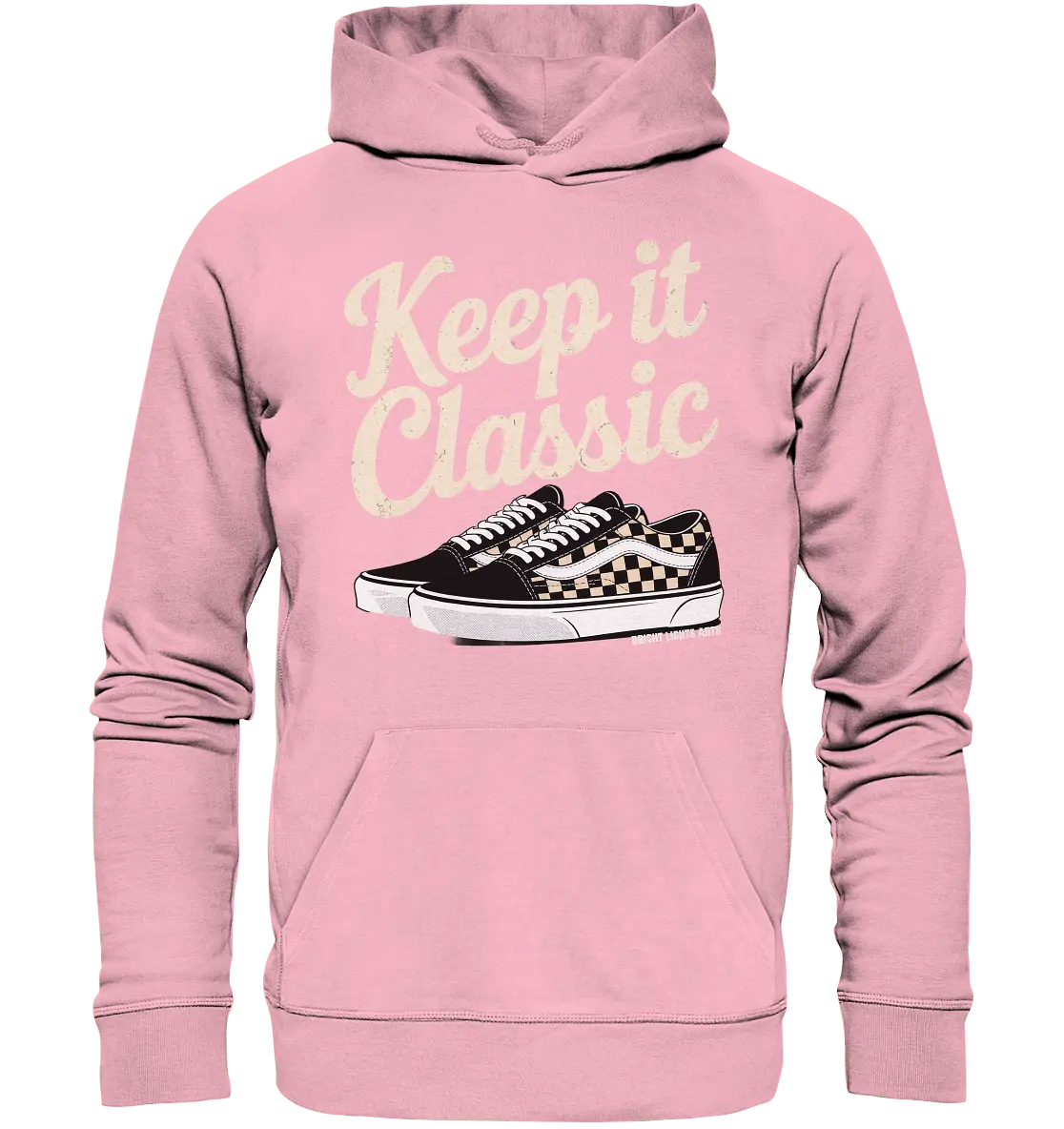 Keep It Classic – Retro - Design mit kultigen Sneakern - Organic Hoodie - Bright Lights Arts