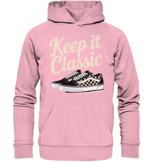 Keep It Classic – Retro - Design mit kultigen Sneakern - Organic Hoodie - Bright Lights Arts