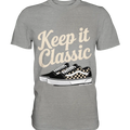 Keep It Classic – Retro - Design mit kultigen Sneakern - Premium Shirt - Bright Lights Arts
