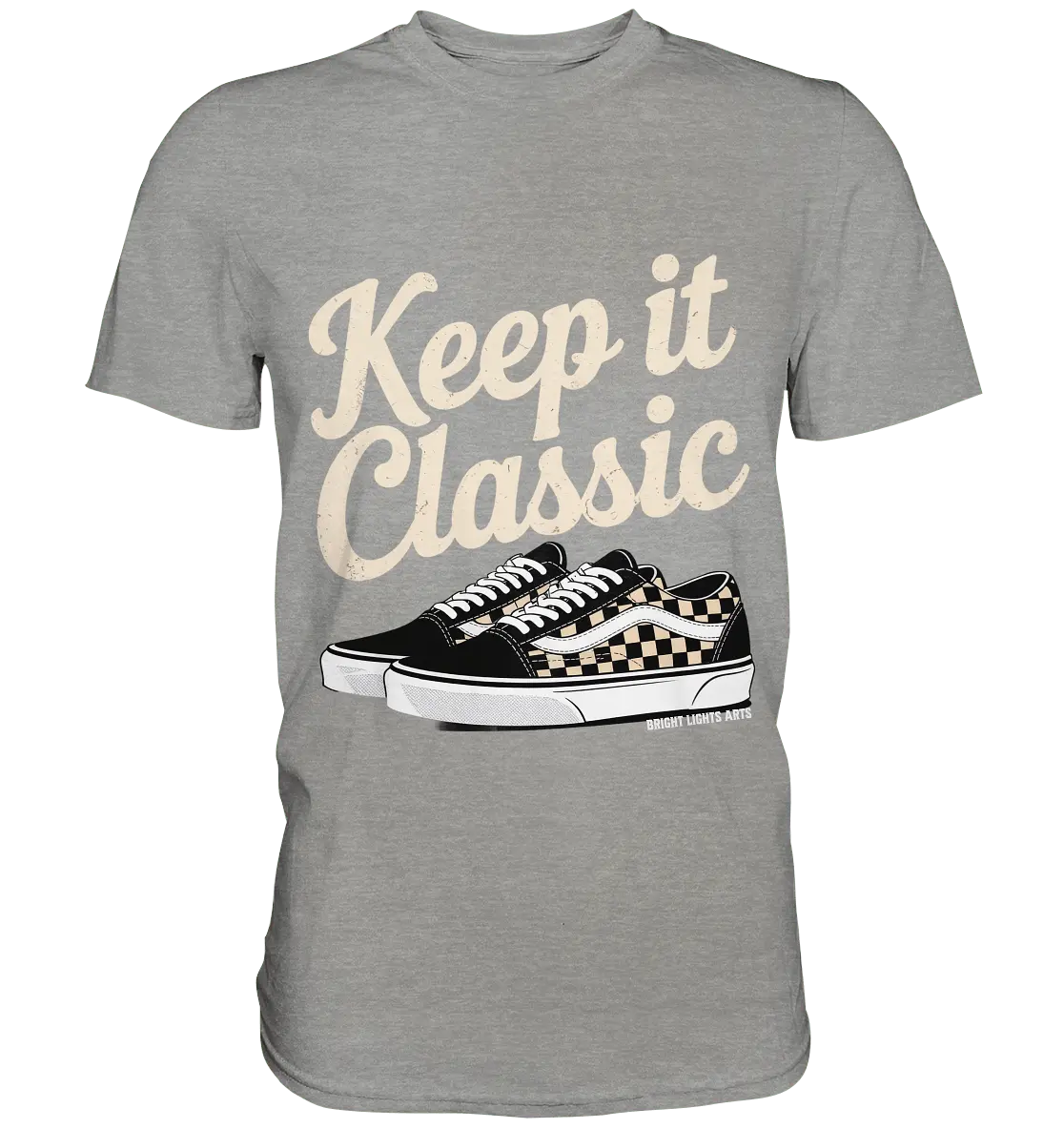 Keep It Classic – Retro - Design mit kultigen Sneakern - Premium Shirt - Bright Lights Arts