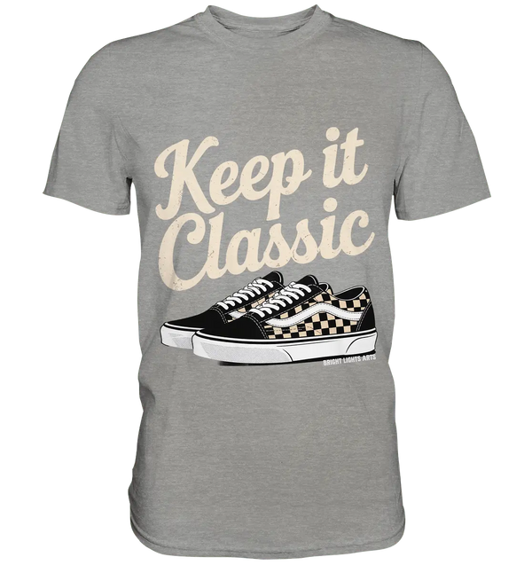 Keep It Classic – Retro - Design mit kultigen Sneakern - Premium Shirt - Bright Lights Arts