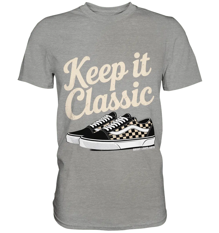 Keep It Classic – Retro - Design mit kultigen Sneakern - Premium Shirt - Bright Lights Arts