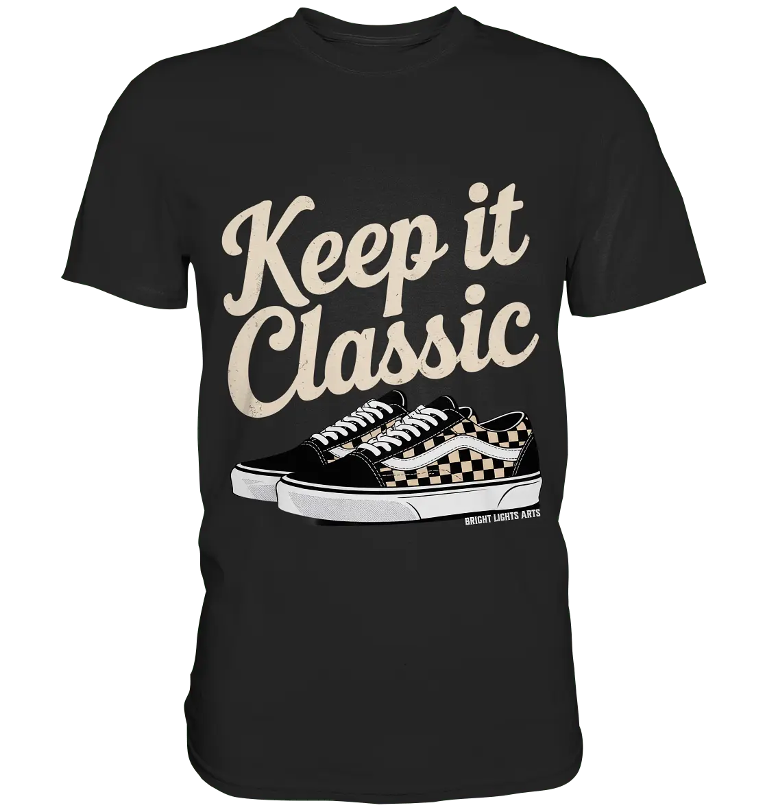 Keep It Classic – Retro - Design mit kultigen Sneakern - Premium Shirt - Bright Lights Arts