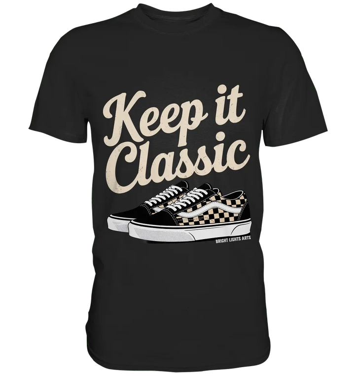 Keep It Classic – Retro - Design mit kultigen Sneakern - Premium Shirt - Bright Lights Arts