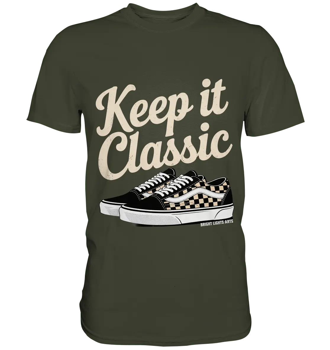 Keep It Classic – Retro - Design mit kultigen Sneakern - Premium Shirt - Bright Lights Arts