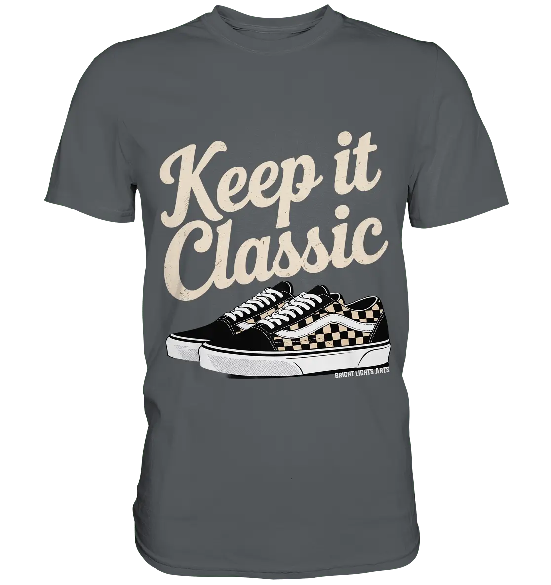 Keep It Classic – Retro - Design mit kultigen Sneakern - Premium Shirt - Bright Lights Arts
