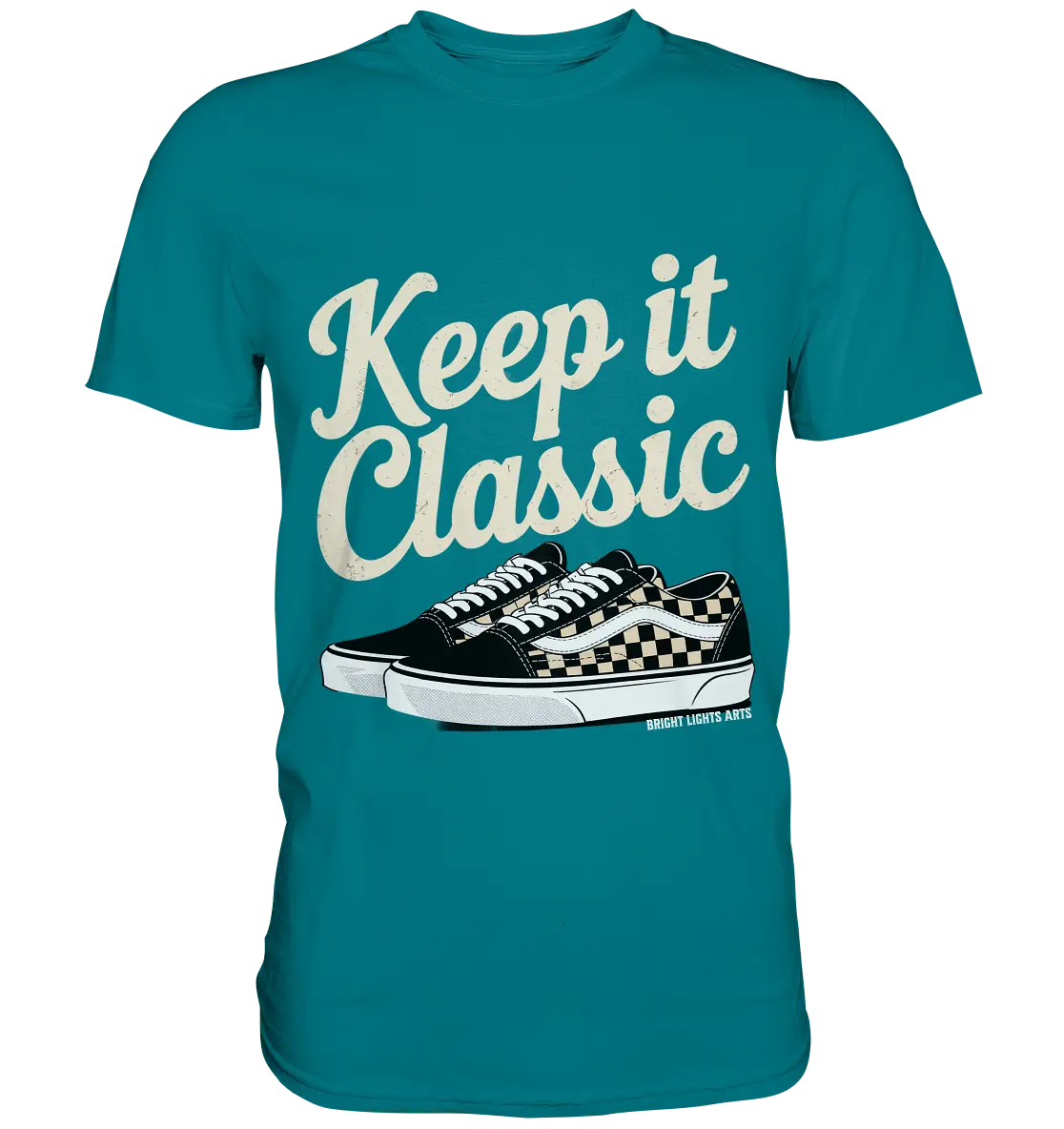 Keep It Classic – Retro - Design mit kultigen Sneakern - Premium Shirt - Bright Lights Arts