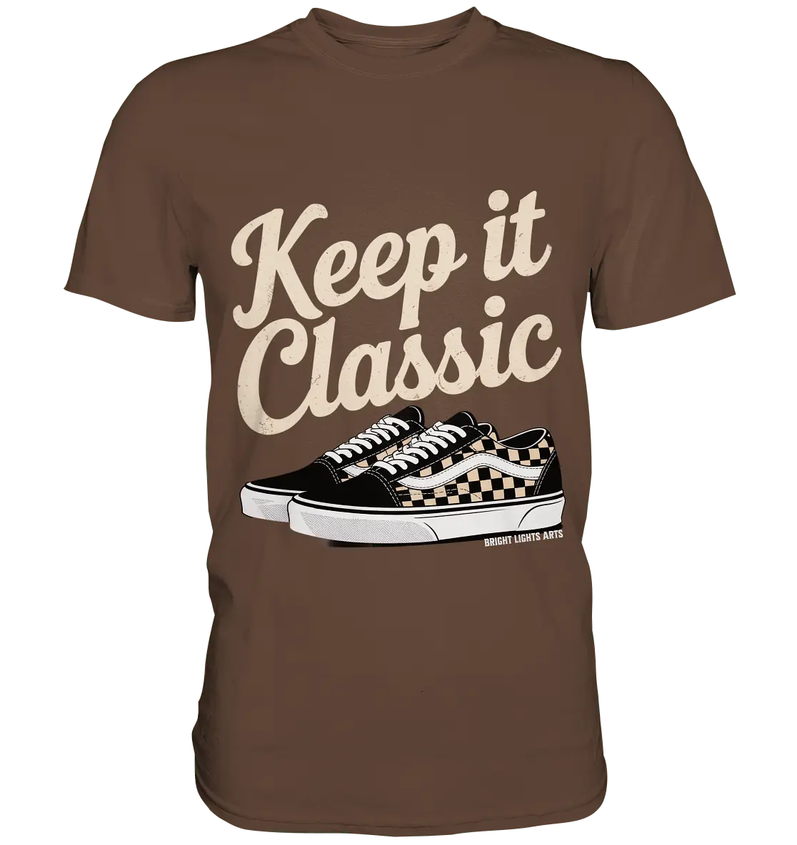 Keep It Classic – Retro - Design mit kultigen Sneakern - Premium Shirt - Bright Lights Arts