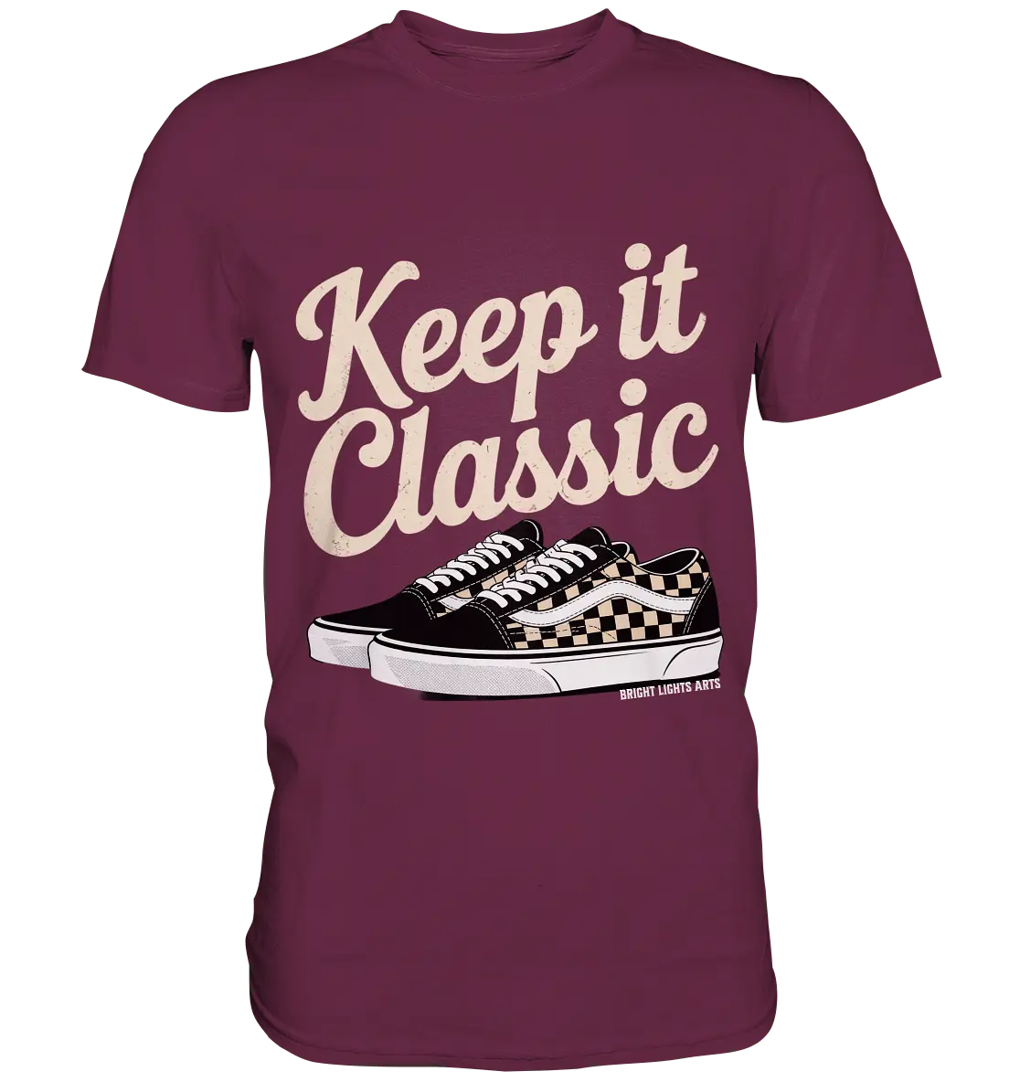 Keep It Classic – Retro - Design mit kultigen Sneakern - Premium Shirt - Bright Lights Arts