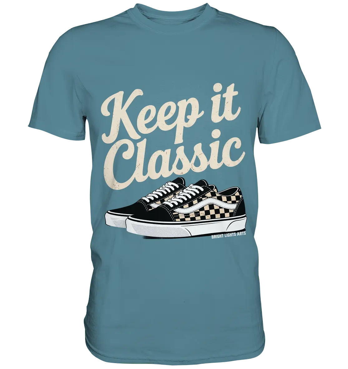 Keep It Classic – Retro - Design mit kultigen Sneakern - Premium Shirt - Bright Lights Arts