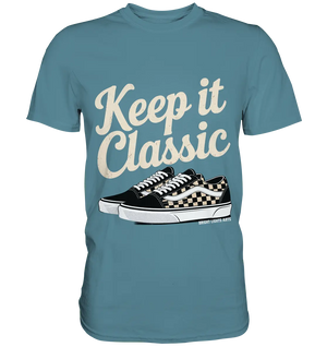 Keep It Classic – Retro - Design mit kultigen Sneakern - Premium Shirt - Bright Lights Arts