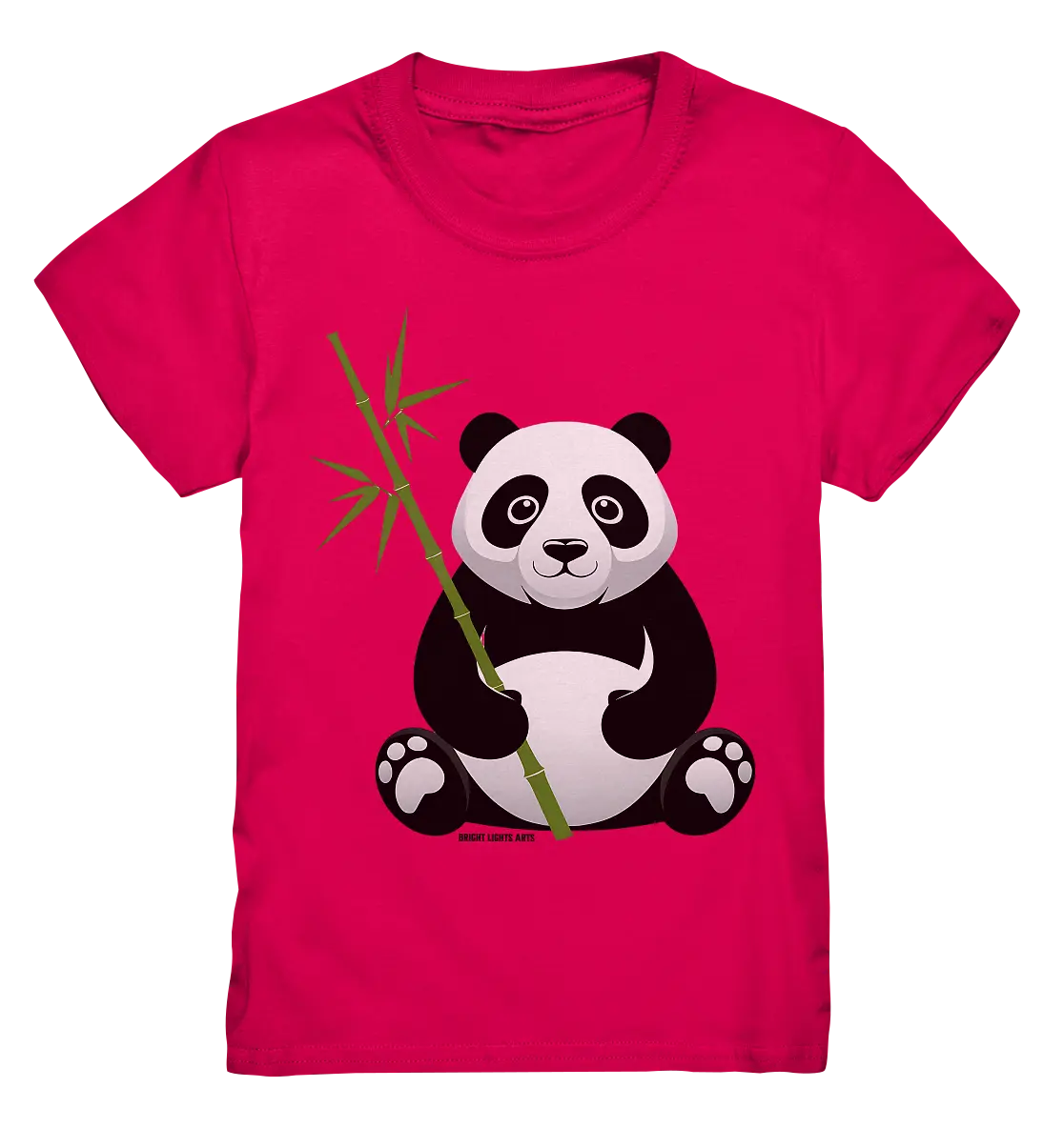 Knuddeliger Panda mit Bambus - Kids Premium Shirt Bright Lights Arts