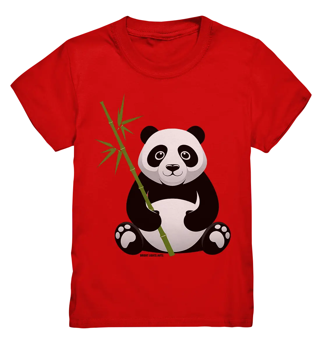 Knuddeliger Panda mit Bambus - Kids Premium Shirt Bright Lights Arts