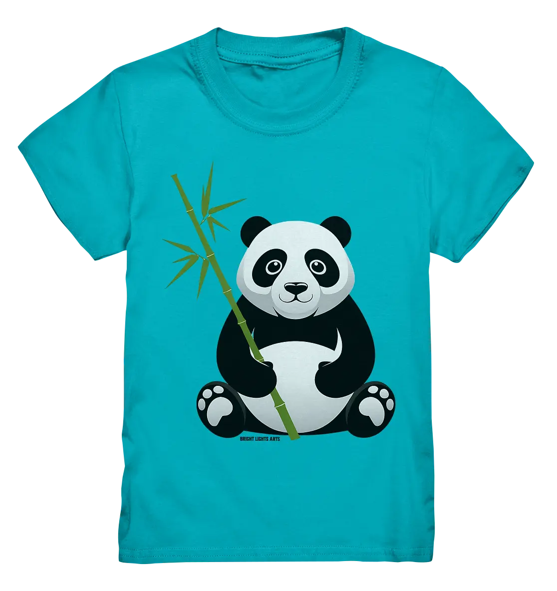 Knuddeliger Panda mit Bambus - Kids Premium Shirt Bright Lights Arts