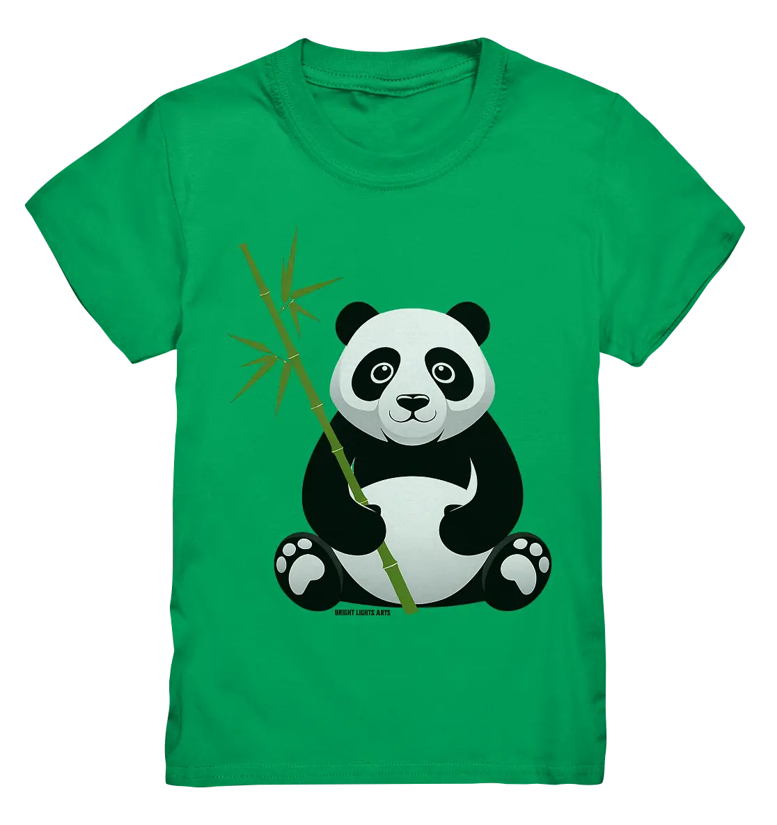 Knuddeliger Panda mit Bambus - Kids Premium Shirt Bright Lights Arts