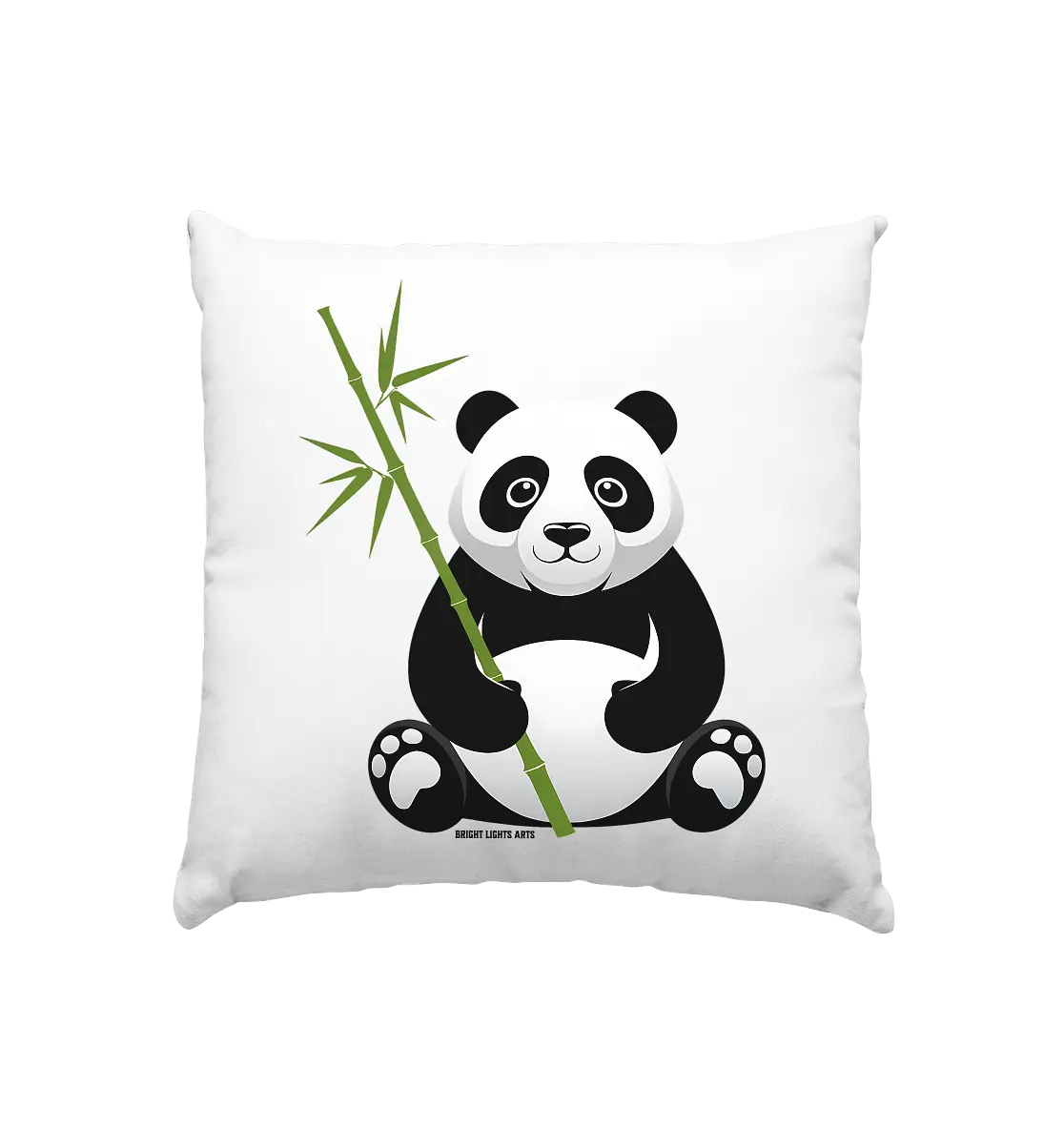Knuddeliger Panda mit Bambus - Kissen 40x40cm Bright Lights Arts