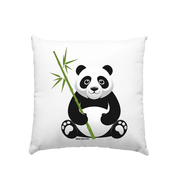 Knuddeliger Panda mit Bambus - Kissen 40x40cm Bright Lights Arts