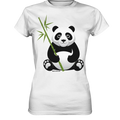 Knuddeliger Panda mit Bambus - Ladies Premium Shirt Bright Lights Arts