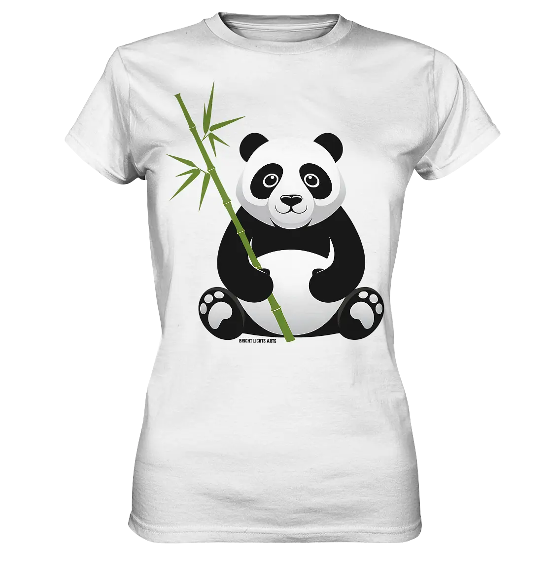 Knuddeliger Panda mit Bambus - Ladies Premium Shirt Bright Lights Arts