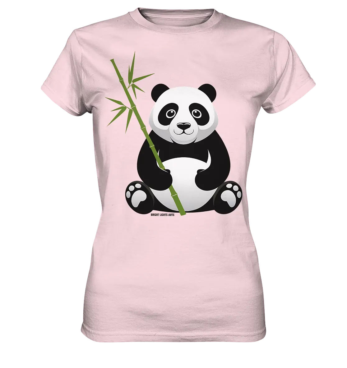 Knuddeliger Panda mit Bambus - Ladies Premium Shirt Bright Lights Arts