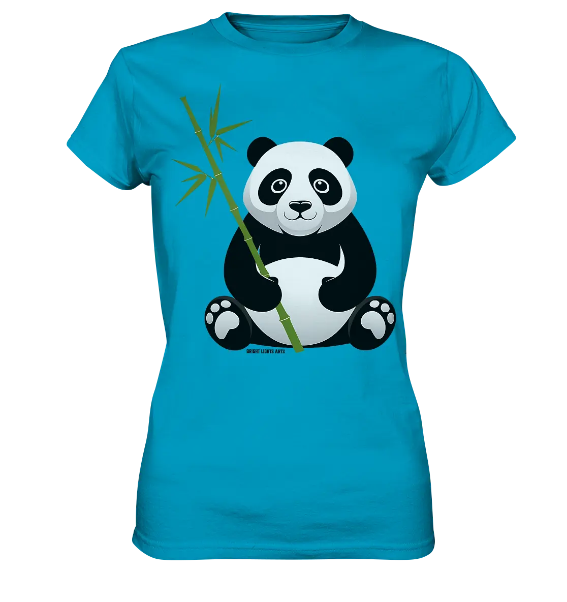Knuddeliger Panda mit Bambus - Ladies Premium Shirt Bright Lights Arts