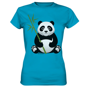 Knuddeliger Panda mit Bambus - Ladies Premium Shirt Bright Lights Arts