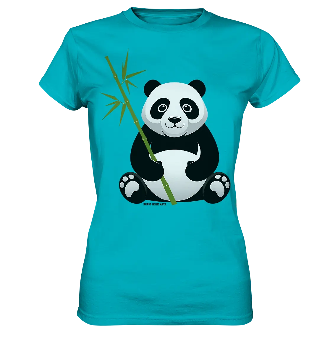 Knuddeliger Panda mit Bambus - Ladies Premium Shirt Bright Lights Arts