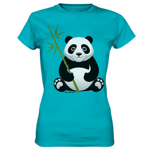 Knuddeliger Panda mit Bambus - Ladies Premium Shirt Bright Lights Arts
