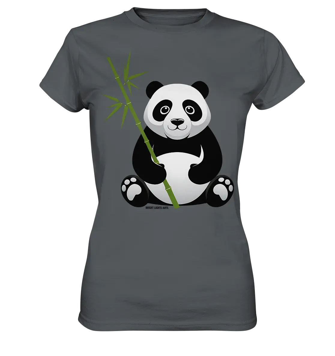 Knuddeliger Panda mit Bambus - Ladies Premium Shirt Bright Lights Arts