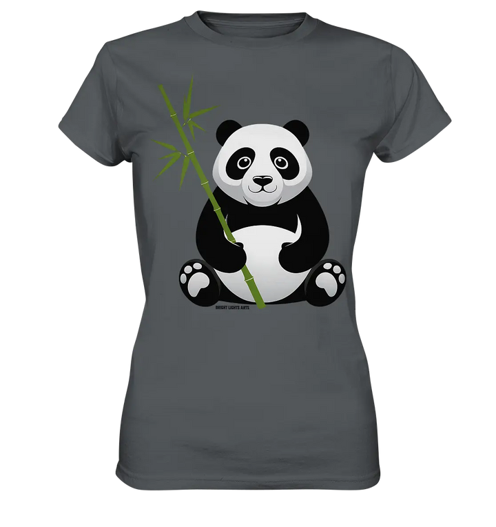 Knuddeliger Panda mit Bambus - Ladies Premium Shirt Bright Lights Arts