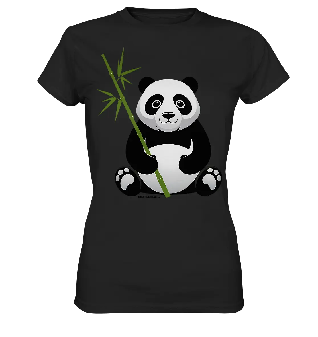 Knuddeliger Panda mit Bambus - Ladies Premium Shirt Bright Lights Arts