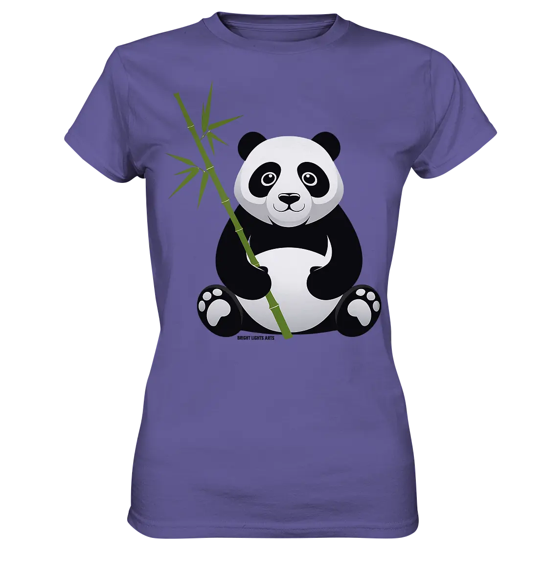 Knuddeliger Panda mit Bambus - Ladies Premium Shirt Bright Lights Arts