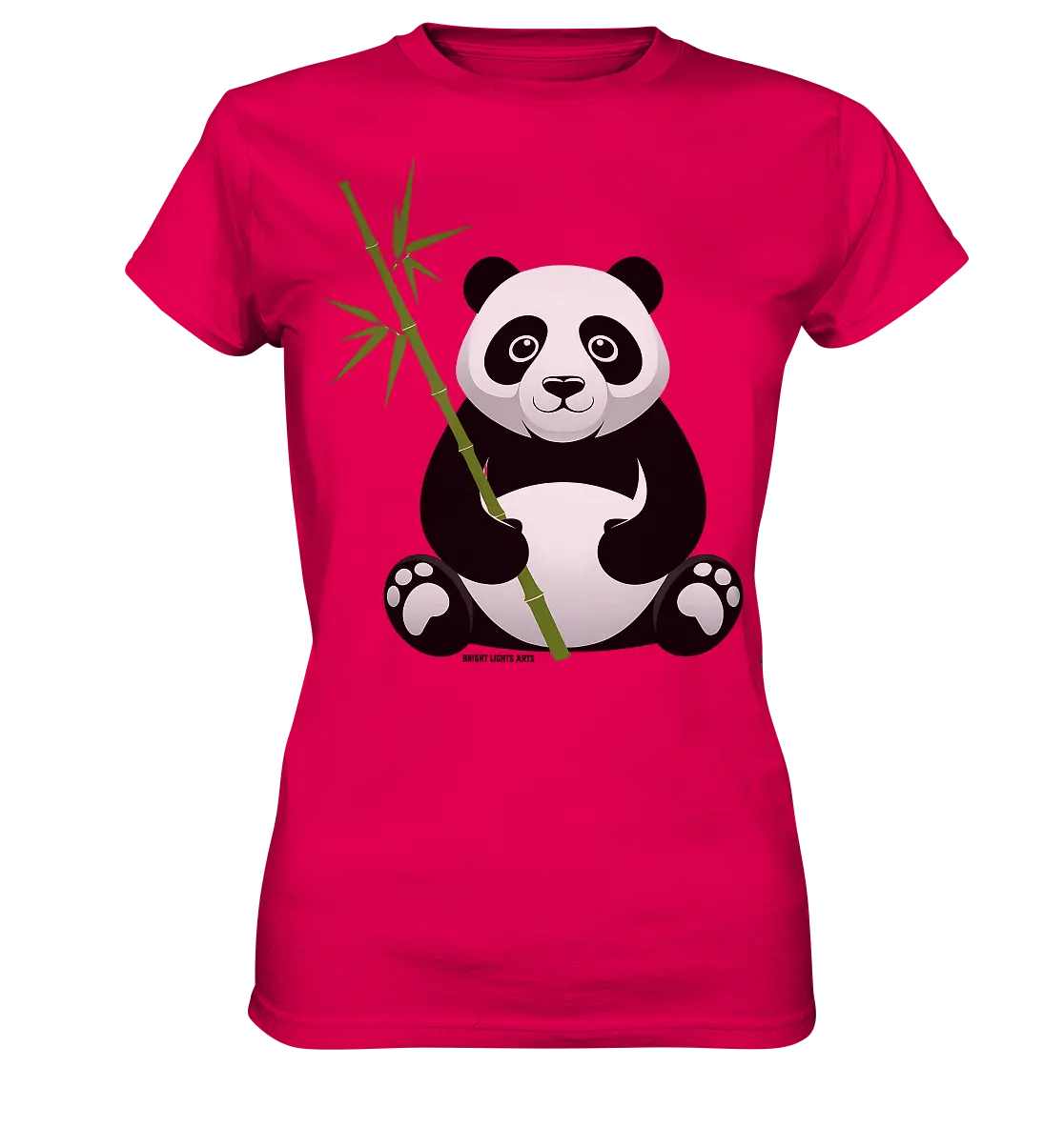 Knuddeliger Panda mit Bambus - Ladies Premium Shirt Bright Lights Arts