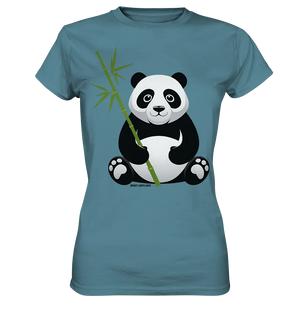 Knuddeliger Panda mit Bambus - Ladies Premium Shirt Bright Lights Arts