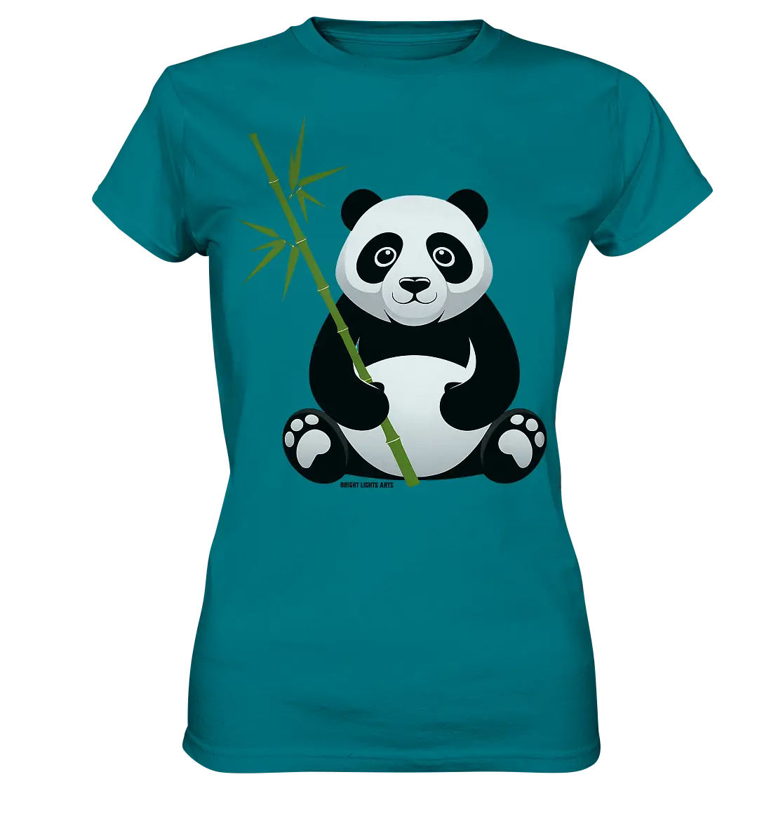 Knuddeliger Panda mit Bambus - Ladies Premium Shirt Bright Lights Arts