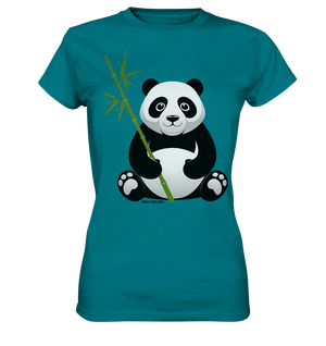Knuddeliger Panda mit Bambus - Ladies Premium Shirt Bright Lights Arts