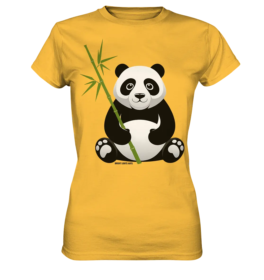 Knuddeliger Panda mit Bambus - Ladies Premium Shirt Bright Lights Arts